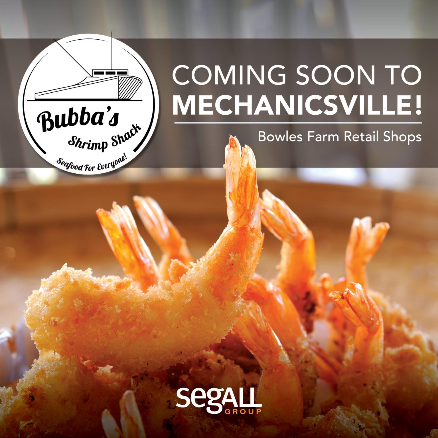 Bubba’s Shrimp Shack is bringing their 6th location to Mechanicsville, VA!